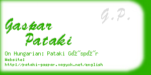 gaspar pataki business card